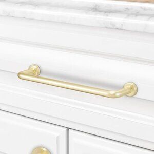 Bukobyhe Brushed Brass 5" Drawer Pulls - 10 Pack